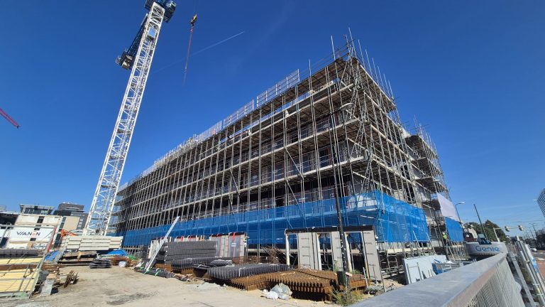 Bouw studentenwoningen Kessler Park inmiddels goed zichtbaar