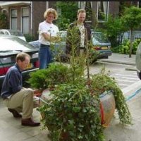 Plantenbakken in Blekerslaan en Schoolstraat