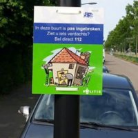 Politie Rijswijk komt met waarschuwings bord