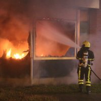 Brand recreatieruimte vermoedelijk aangestoken