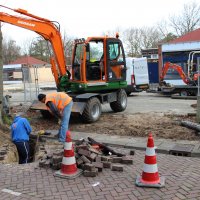 Riool oude Bomansschool weggehaald