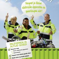 Lever elektrisch apparaat in en steun voedselbank