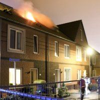Brand op zolder door blikseminslag