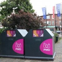 PMD container vertrouwd onderleel straatbeeld