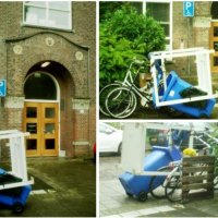 Invalidenplek Kerklaan geblokkeerd met zooi