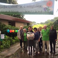 Nicole Dierdorp bij open dag schooltuincomplex Eikelenburg