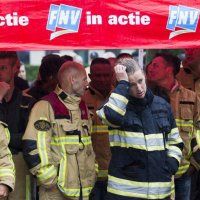 Actie brandweer op Raadhuisplein Pijnacker