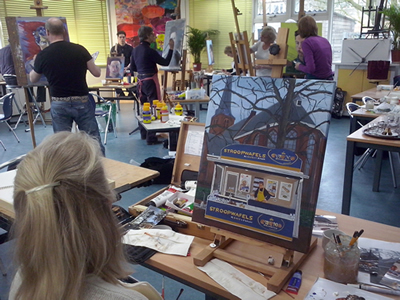 Open atelier voor amateur kunstenaars