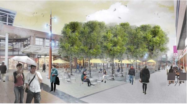 Bomenplein In de Bogaard krijgt terrassen