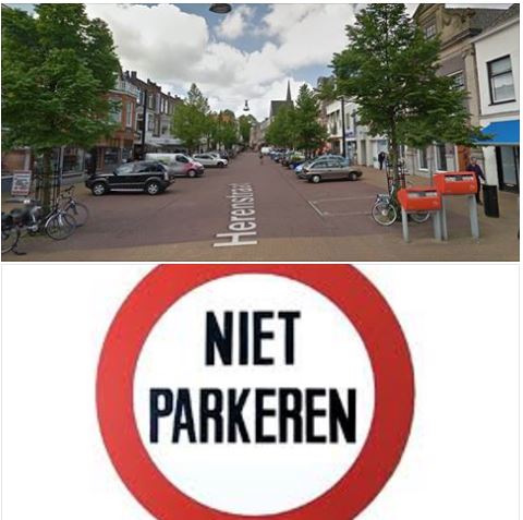 Niet parkeren in Herenstraat Niet parkeren in Herenstraat