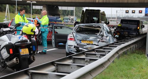 Kop-staart aanrijding A4 Rijswijk