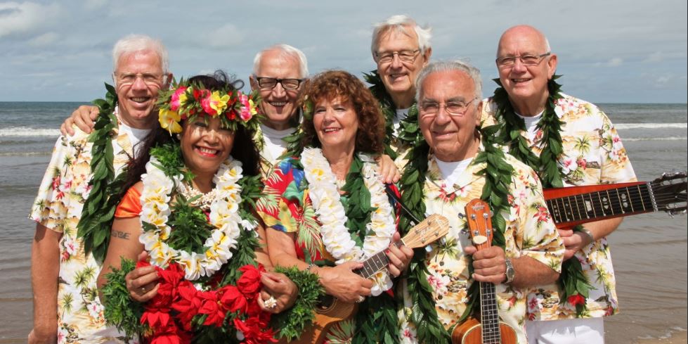 Bill and his Hawaiians onder de wuivende palmen