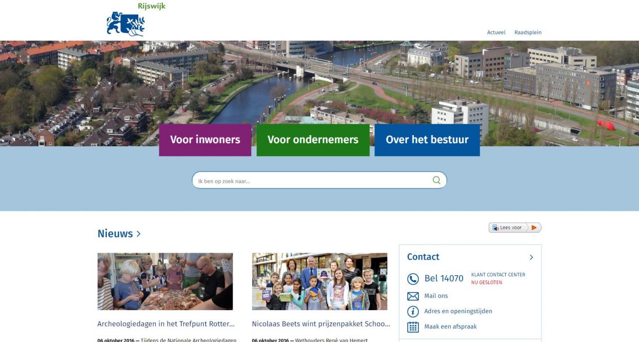 Gemeente Rijswijk vernieuwt haar website Rijswijk.nl