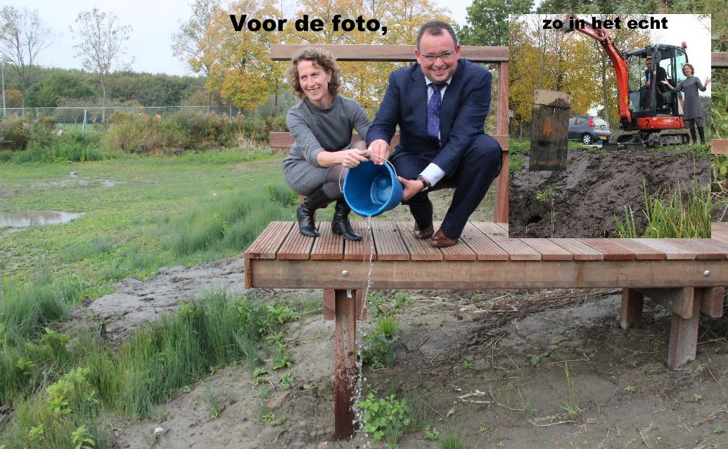 Eerste liters voor zwemplas Wilhelminapark