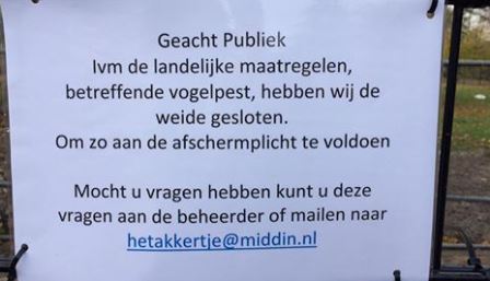 Vogelpest op Akkertje