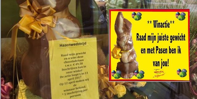 Wie raadt het juiste gewicht van de paashaas
