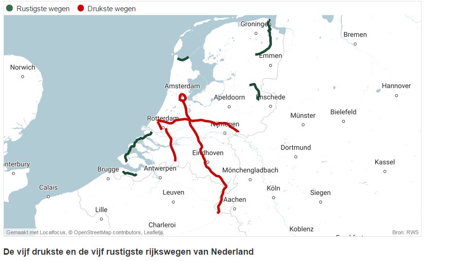 Drukste snelweg van Nederland bij Rijswijk
