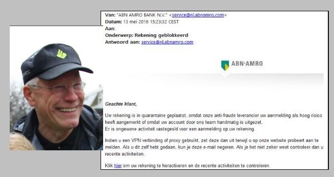 Wijkagent Klaar Toet waarschuwt voor nepmail van ABNAMRO