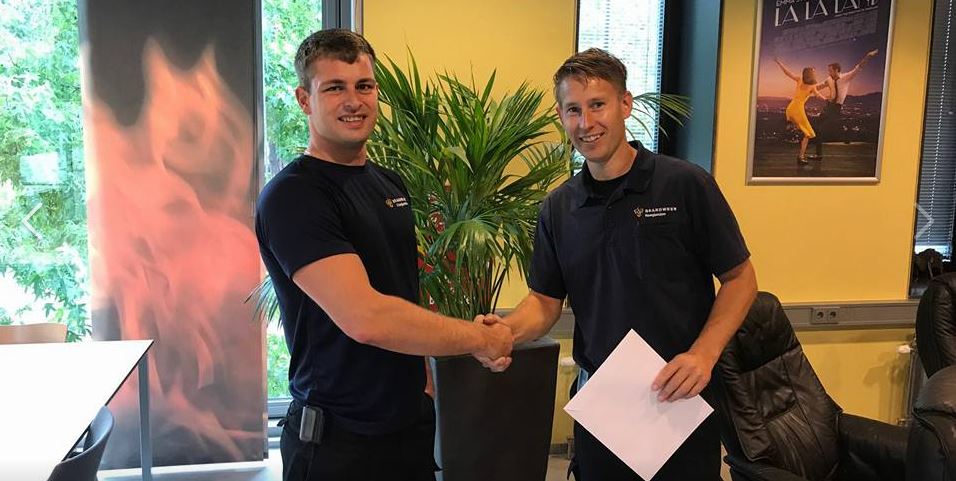 Manschap A diploma voor brandweerman Donnie Imthorn
