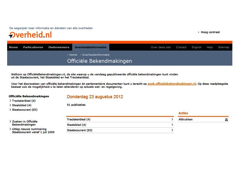 Formele bekendmakingen digitaal