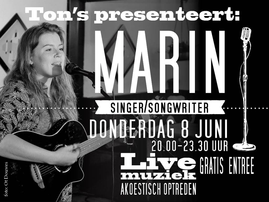 Marin (Rijswijk Talent Award) treedt op bij Ton’s Muziekcafé
