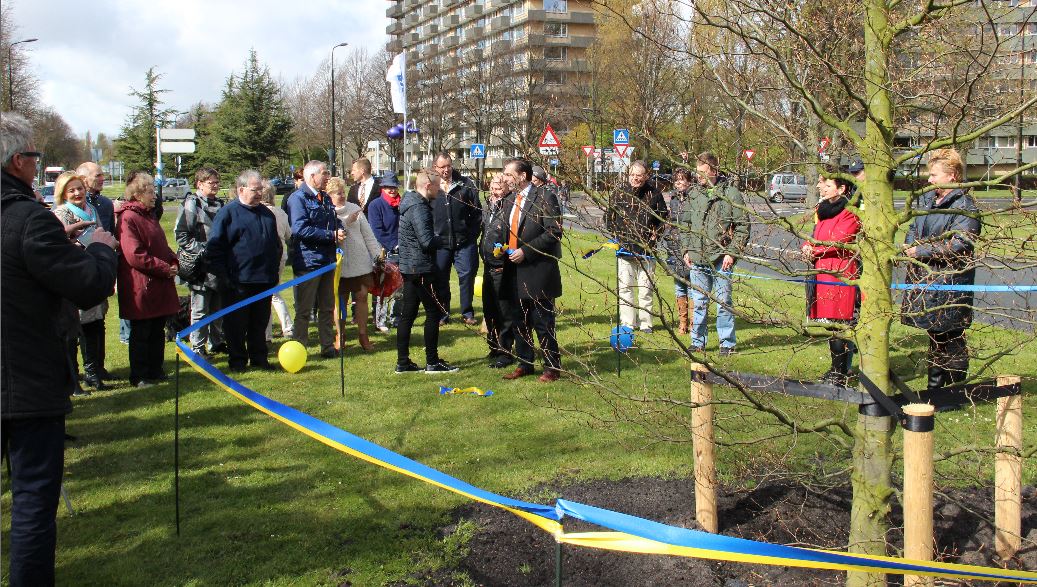 Vlag van Rijswijk bij de Vredesboom