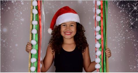 Kids op de foto in Kerstsfeer
