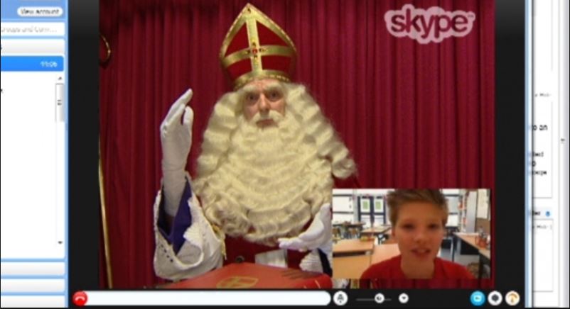 Sinterklaas In de Bogaard gaat Skypen