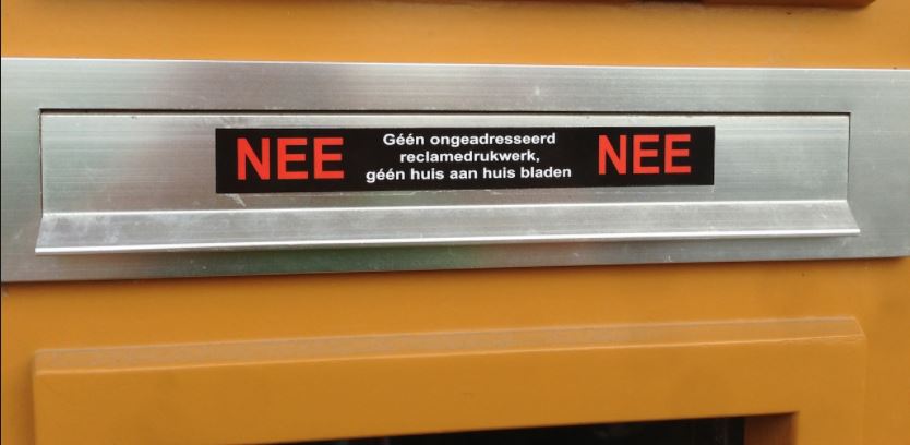 Alleen reclame in de bus met ja-ja sticker
