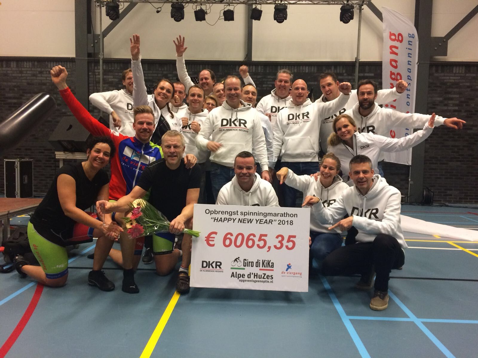 Spinningmarathon brengt 6.304,40 euro op