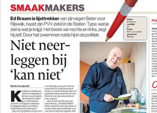 Ed Braam de smaakmaker van het Algemeen Dagblad