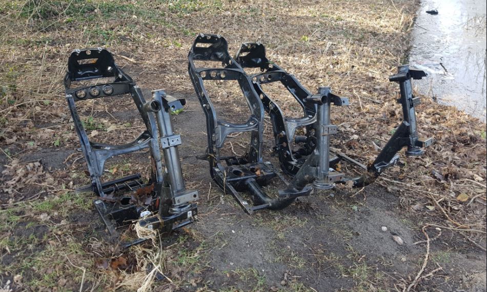 Scooterframe’s gevonden in het Kruisvaarderspark