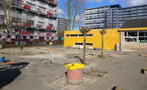Start groen-blauwe schoolplein van Petrusschool