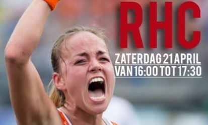 Maartje Paumen geeft clinic bij Rijswijkse Hockey Club