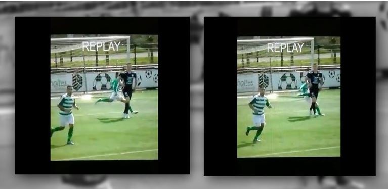 Voetballer Te Werve schopt tegenstander doelbewust van achteren tegen de grond