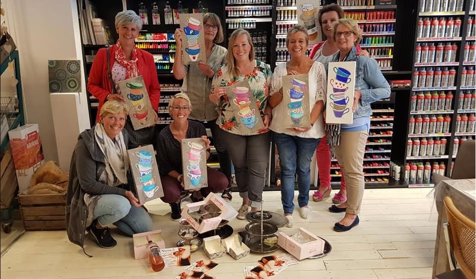 Deelnemers workshop winnen high tea
