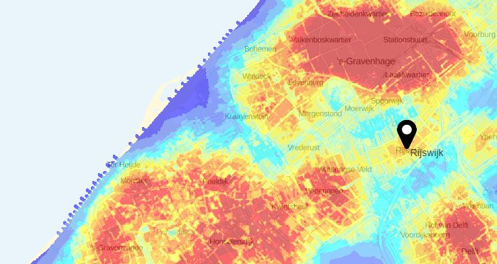 Rijswijk is koeler dan rest regio