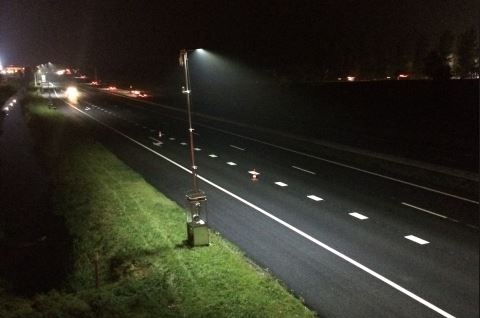 Mobiele lichtmasten van kabelbreuk Gunstersteinweg