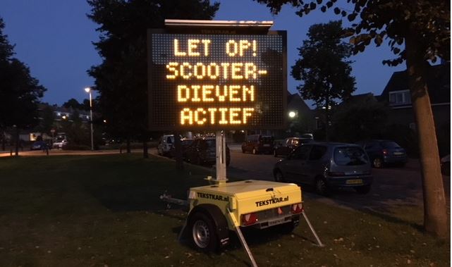 Politie waarschuwt voor scooterdieven