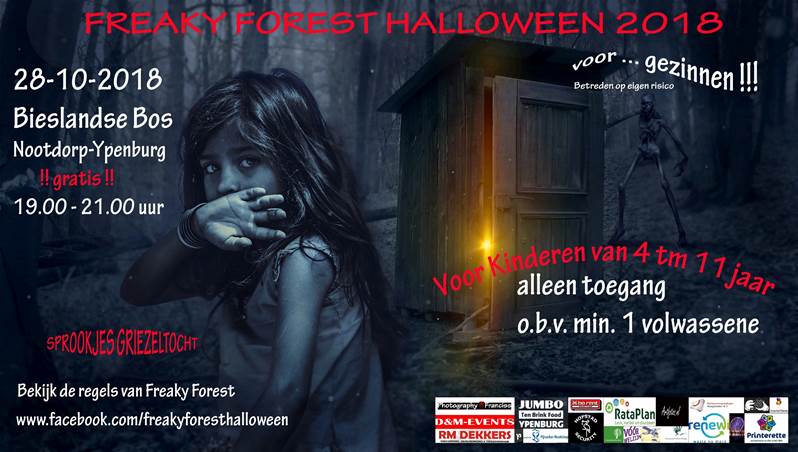Freaky forest Halloween in Bieslandsebos