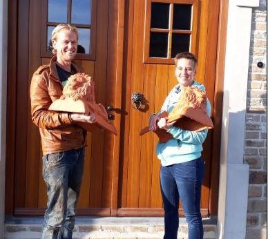 Dakleeuwen bij vooroplevering B&B De Buytenplaets