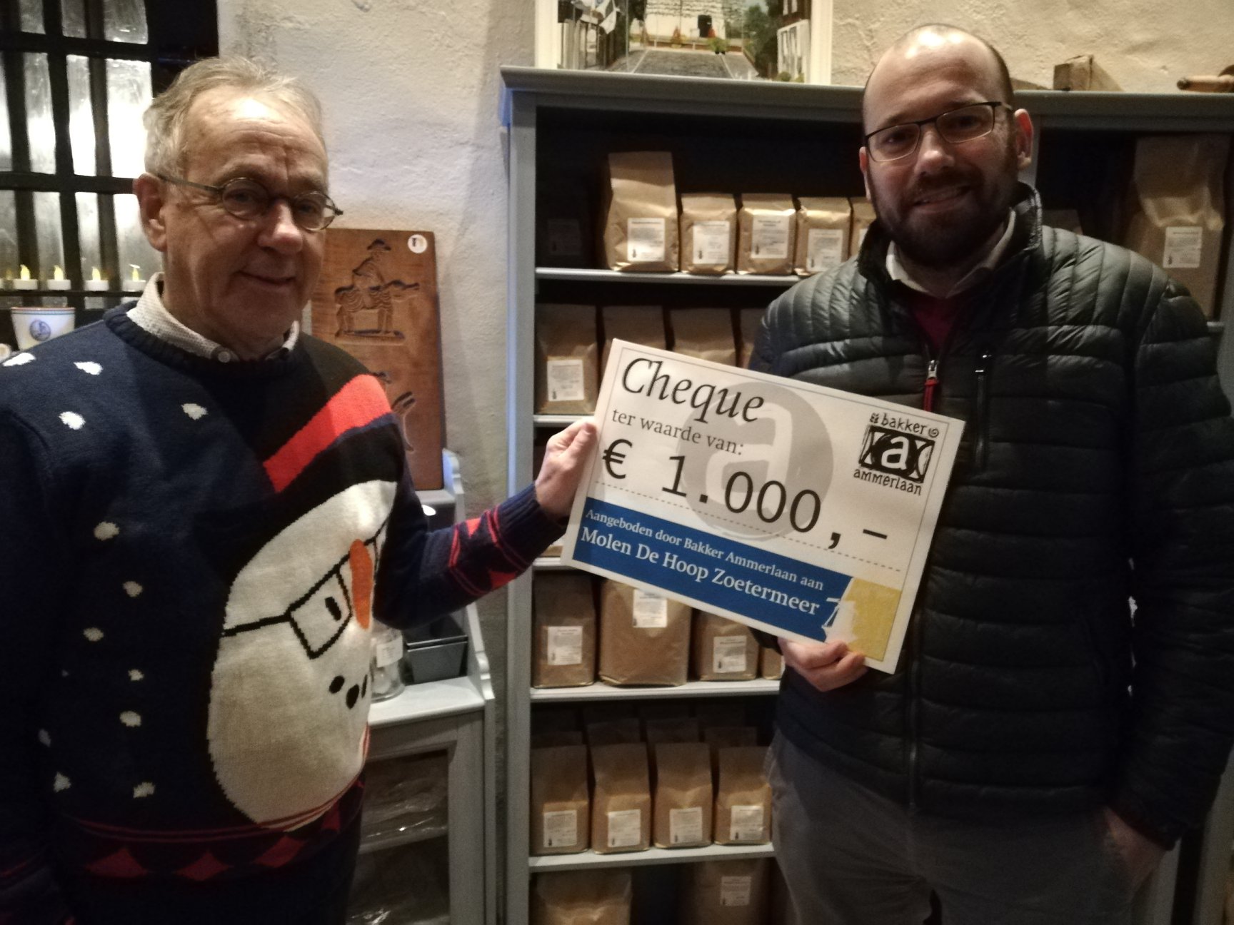 Bakker Ammerlaan blijft Molen De Hoop steunen