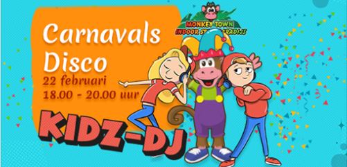 Carnavals Disco met Kidz DJ bij Monkey Town