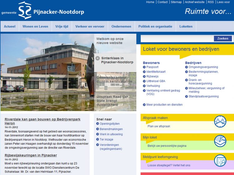Onderhoud gemeentelijke website 17 december