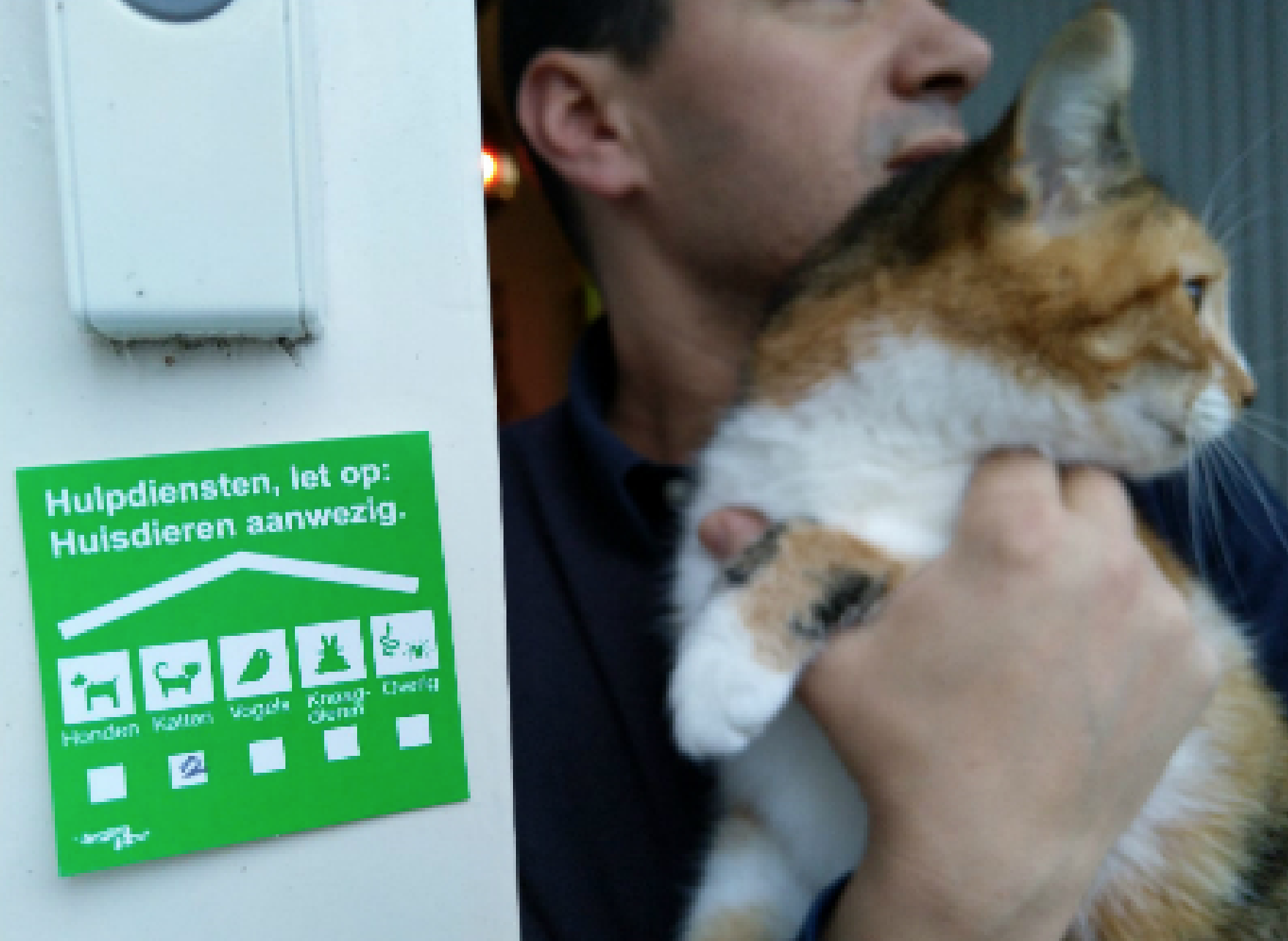 Vergroot de kans op overleven huisdieren bij brand door sticker