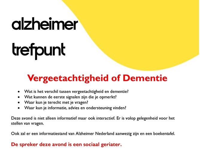 Alzheimer Trefpunt in Pijnacker-Nootdorp