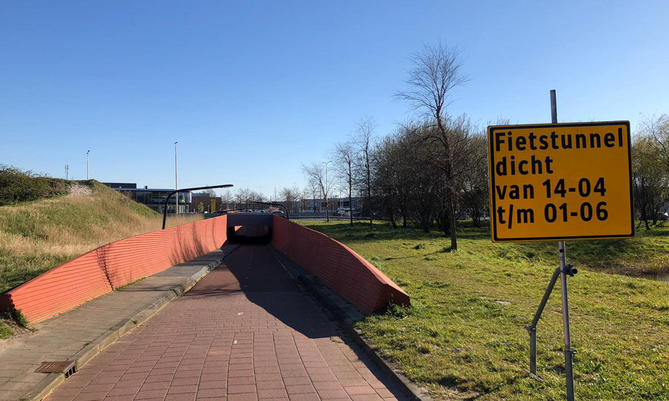 Fietstunnel onder de N470 bij Ruyven weer open