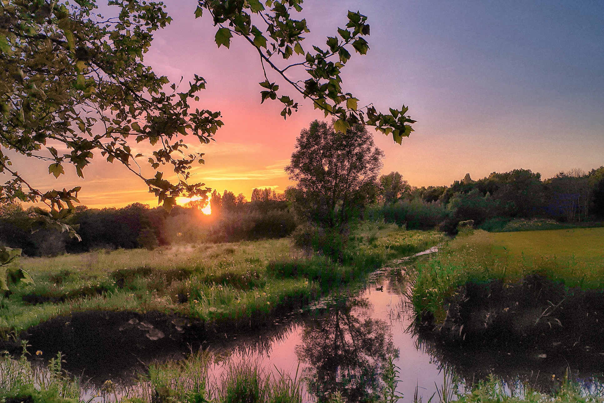 [FOTO] Zonsondergang in Kruisvaarderspark