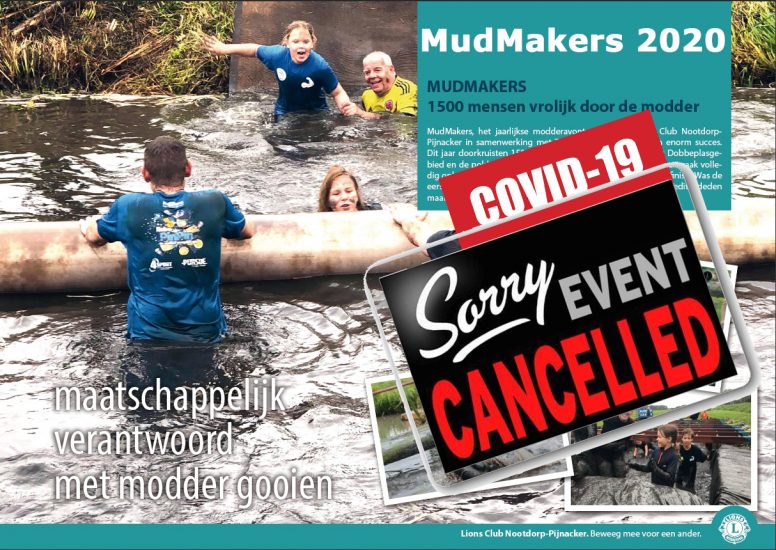 MudMakers 2020 in Pijnacker-Nootdorp gaat niet door!