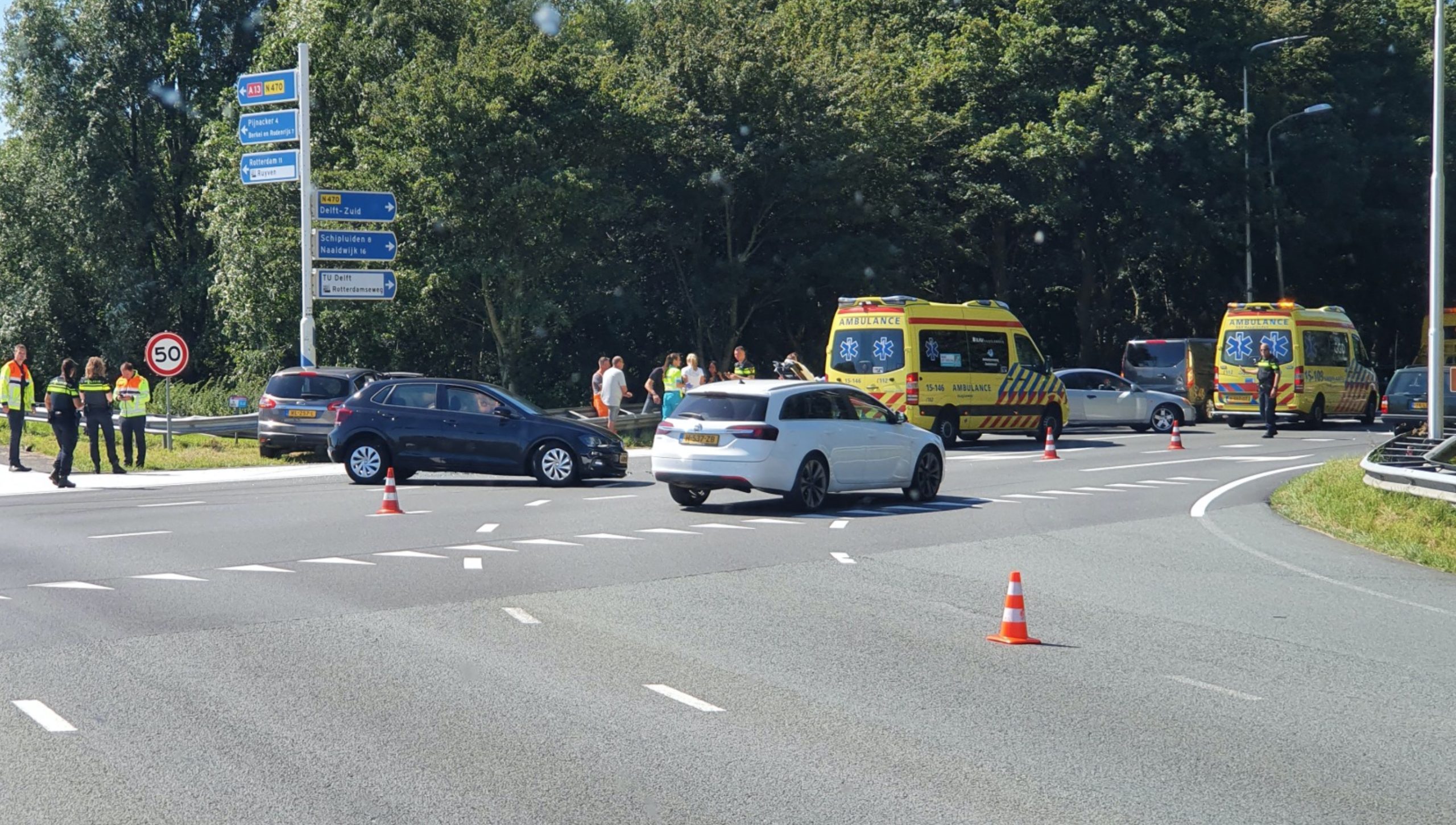 Persoon naar ziekenhuis na ongeval op N470 Persoon naar ziekenhuis na ongeval op N470